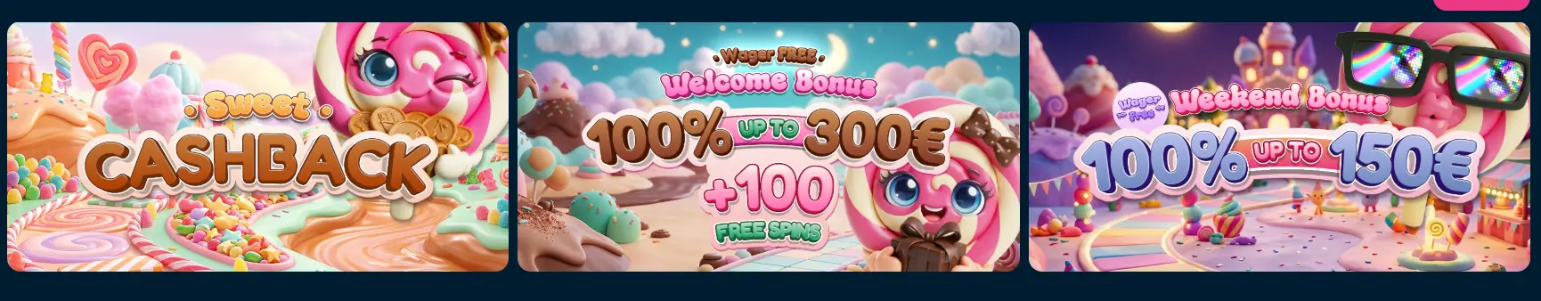 Sweetsino Casino Cashback und Willkommensboni
